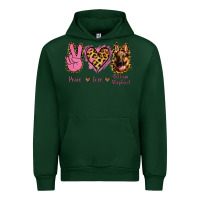 Forest Green Peace Love German Shepherd Urban Hoodie - Jasminsmagicworld
