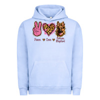 Pigment Grape Ice Peace Love German Shepherd Urban Hoodie - Jasminsmagicworld