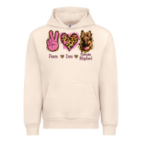 Sandshell Peace Love German Shepherd Urban Hoodie - Jasminsmagicworld