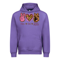 Tulip Peace Love German Shepherd Urban Hoodie - Jasminsmagicworld