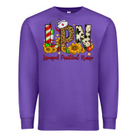 Purple christmas lpn licensed practical nurse Premium Sweatshirt - FaDigitalArtStudio