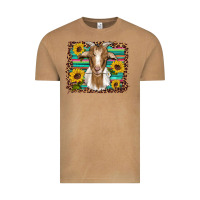 Goat Daisy Sunflowers Leopard Serape Glitter Vintage Tee | Teevron