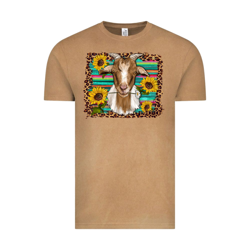 Goat Daisy Sunflowers Leopard Serape Glitter Vintage Tee by Artiststas | Teevron