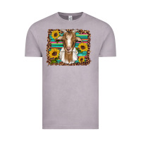 Vintage Zinc goat daisy sunflowers leopard serape glitter Vintage Tee - Artiststas