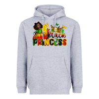 Heather Grey Black princess juneteenth Heavyweight Hoodie - Zillion Design Studio