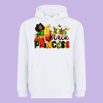 Black Princess Juneteenth Heavyweight Hoodie Designed By Zillion Design Studio