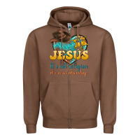 Chestnut jesus it s not religion it s a relationship Zipper Hoodie - texasbilliewilder
