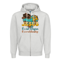 Dove Grey jesus it s not religion it s a relationship Zipper Hoodie - texasbilliewilder