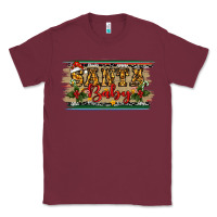 Burgundy Santa Baby Western Christmas Classic Tee - RanaPortraitStore