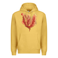 Antique Gold pink venus fan sea coral Premium Hoodie - LillyAllenDesigns