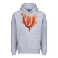 Heather Grey pink venus fan sea coral Premium Hoodie - LillyAllenDesigns
