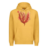 Mustard pink venus fan sea coral Premium Hoodie - LillyAllenDesigns
