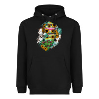 Black New jersey State Map Heavyweight Hoodie - RanaPortraitStore
