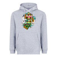 Heather Grey New jersey State Map Heavyweight Hoodie - RanaPortraitStore