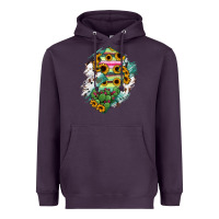 Plum New jersey State Map Heavyweight Hoodie - RanaPortraitStore