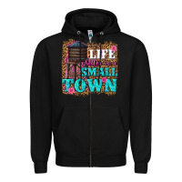 Black life is better in a small town Zipper Hoodie - texasbilliewilder