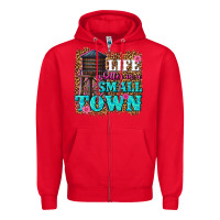 Red life is better in a small town Zipper Hoodie - texasbilliewilder
