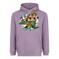 Lavender New York State Map Heavyweight Hoodie - RanaPortraitStore