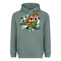 Sage New York State Map Heavyweight Hoodie - RanaPortraitStore