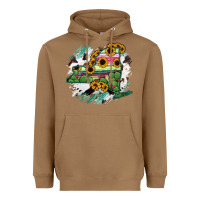 Toasted Coconut New York State Map Heavyweight Hoodie - RanaPortraitStore