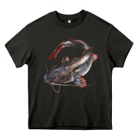 Asphalt Catfish Illustrations Heavy Core Tee - LillyAllenDesigns