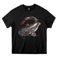 Black Catfish Illustrations Heavy Core Tee - LillyAllenDesigns
