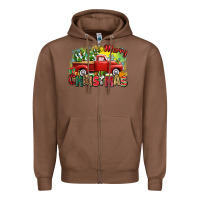Chestnut merry christmas truck Zipper Hoodie - Zillion Design Studio