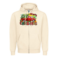 Merry Christmas Truck Zipper Hoodie | Teevron