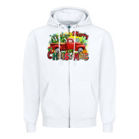 White merry christmas truck Zipper Hoodie - Zillion Design Studio