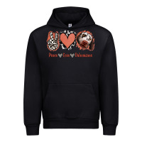 Black Peace Love Dalmatians Urban Hoodie - Jasminsmagicworld