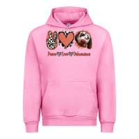 Fuchsia Pink Peace Love Dalmatians Urban Hoodie - Jasminsmagicworld