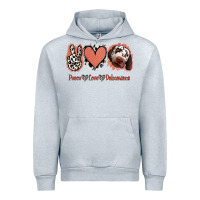 Heather Grey Peace Love Dalmatians Urban Hoodie - Jasminsmagicworld
