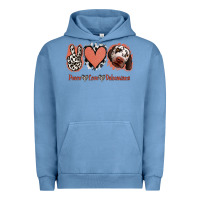 Pigment Pebble Blue Peace Love Dalmatians Urban Hoodie - Jasminsmagicworld