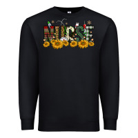 Black christmas nurse sunflower Premium Sweatshirt - FaDigitalArtStudio