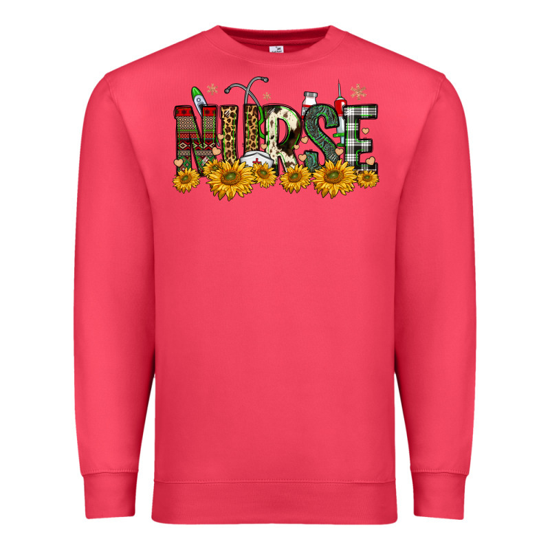 Christmas Nurse Sunflower Premium Sweatshirt by FaDigitalArtStudio | Teevron
