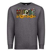 Charcoal Heather christmas nurse sunflower Premium Sweatshirt - FaDigitalArtStudio