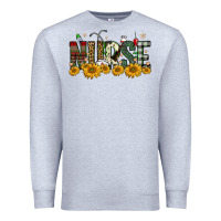 Heather Grey christmas nurse sunflower Premium Sweatshirt - FaDigitalArtStudio