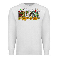 Oatmeal Heather christmas nurse sunflower Premium Sweatshirt - FaDigitalArtStudio