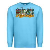Ocean Blue christmas nurse sunflower Premium Sweatshirt - FaDigitalArtStudio