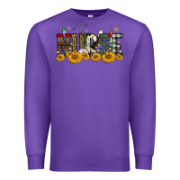Purple christmas nurse sunflower Premium Sweatshirt - FaDigitalArtStudio