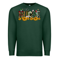 Sports Green christmas nurse sunflower Premium Sweatshirt - FaDigitalArtStudio