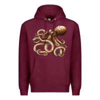 Burgundy octopus Premium Hoodie - LillyAllenDesigns