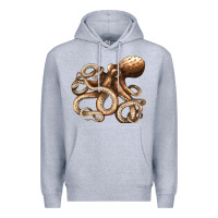 Heather Grey octopus Premium Hoodie - LillyAllenDesigns