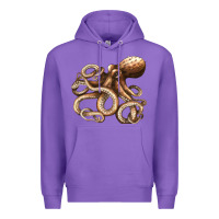 Purple octopus Premium Hoodie - LillyAllenDesigns