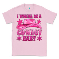 Bubblegum Pink i wanna be a cowboy baby Classic Tee - texasbilliewilder