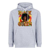 Heather Grey Black queen juneteenth Heavyweight Hoodie - Zillion Design Studio
