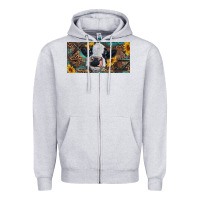 Baby Cow With Sunflower And Leopard Zipper Hoodie | Teevron