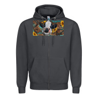 Smoke Baby cow with sunflower and leopard Zipper Hoodie - RanaPortraitStore