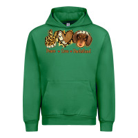 Emerald Peace Love Dachshund Urban Hoodie - Jasminsmagicworld