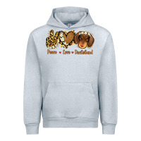 Peace Love Dachshund Urban Hoodie | Teevron
